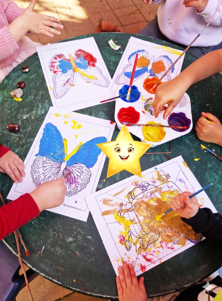 Creative butterfly painting activity